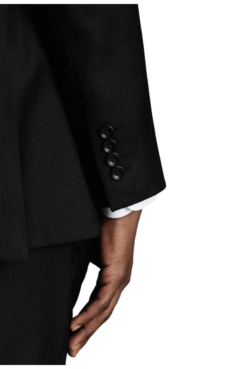 Charles Tyrwhitt Slim Fit Twill Natural Stretch Suit Jacket, Alternate, color, Black