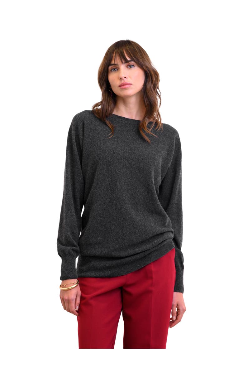 Celtic & Co. Geelong Slash Neck Sweater, Alternate, color, Charcoal