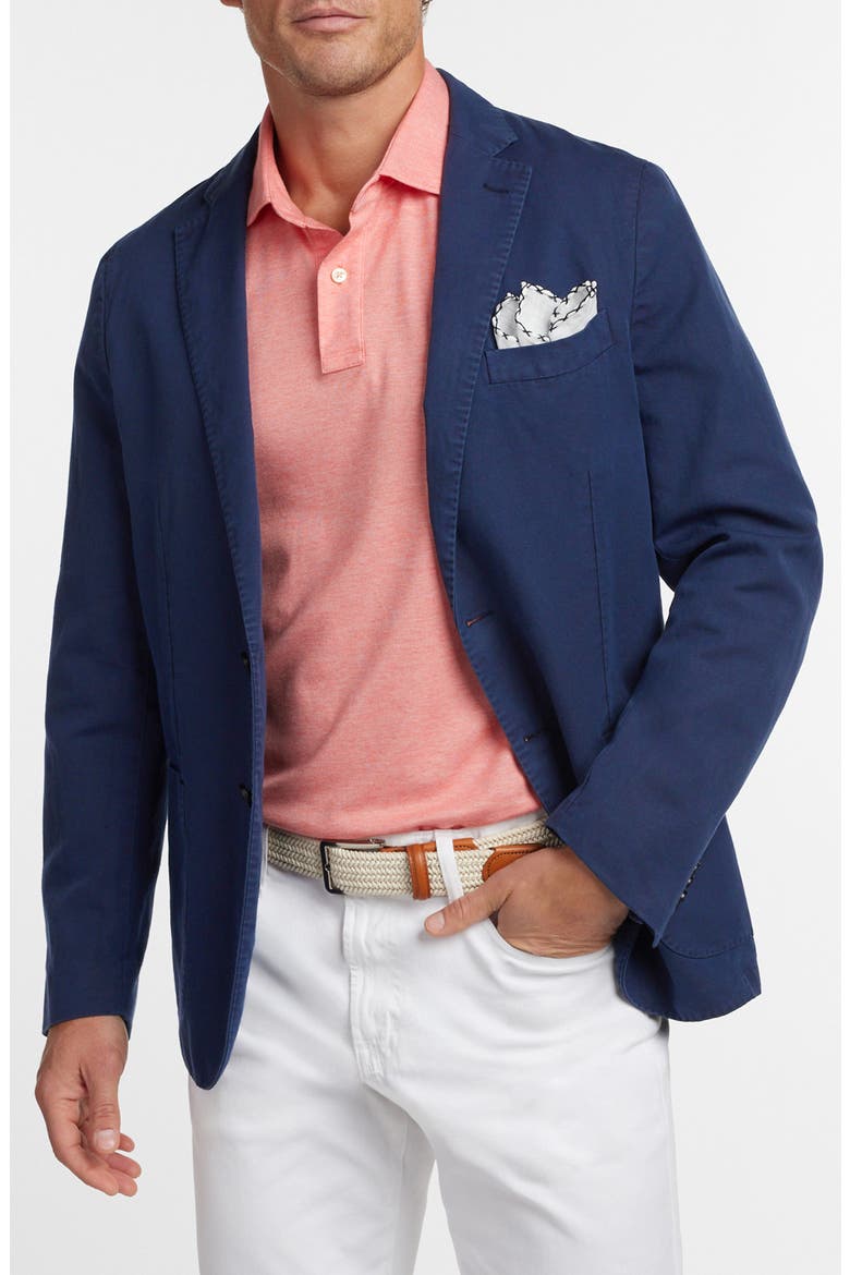 The Jackson Cotton & Linen Soft Coat, Main, color, NAVY
