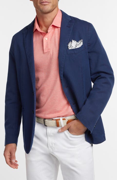 The Jackson Soft Navy Cotton & Linen Sport Coat