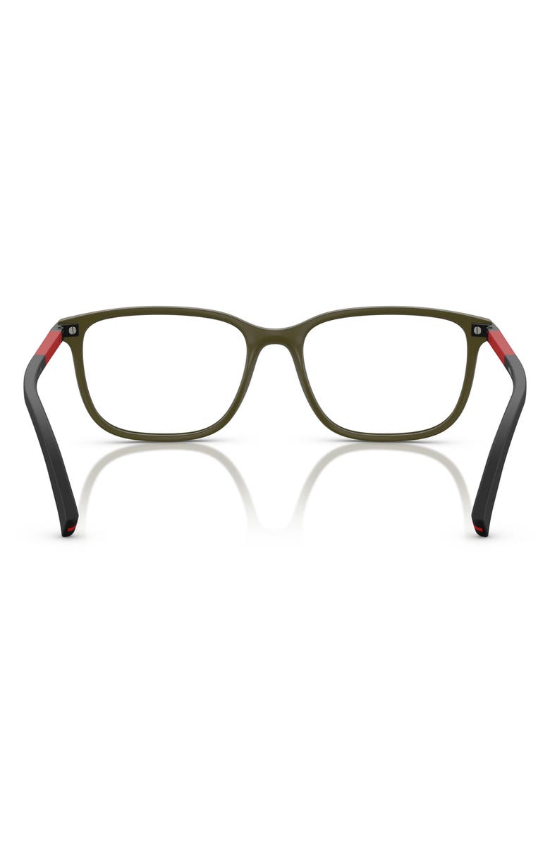 Prada Linea Rossa 56mm Pillow Optical Glasses, Alternate, color, Military Green