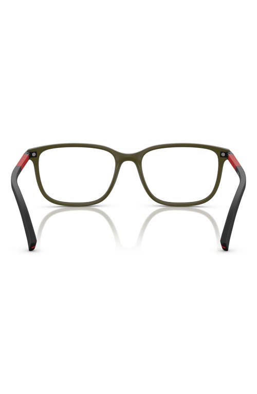 Prada Linea Rossa 56mm Pillow Optical Glasses In Military Green