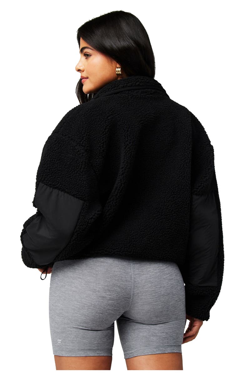 Fabletics Tahoe Teddy Jacket, Alternate, color, Black