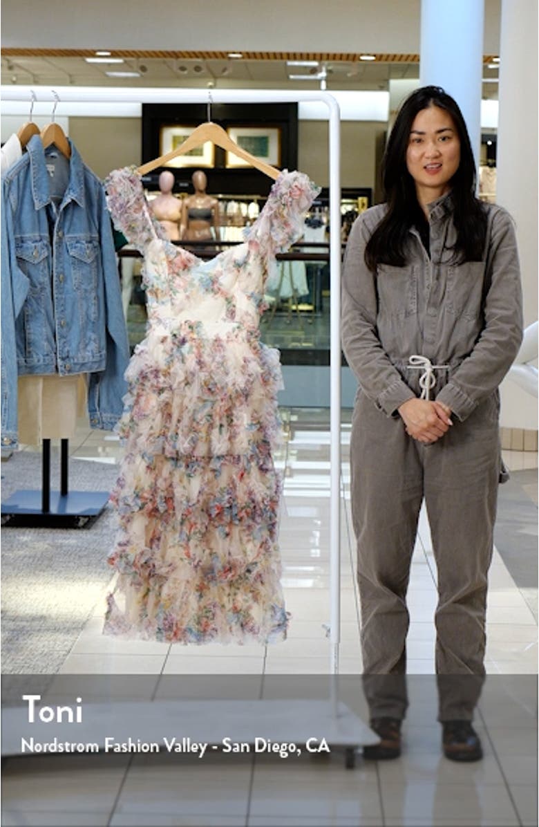 Kristen Flutter Sleeve Ruffle Tier Dress, sales video thumbnail