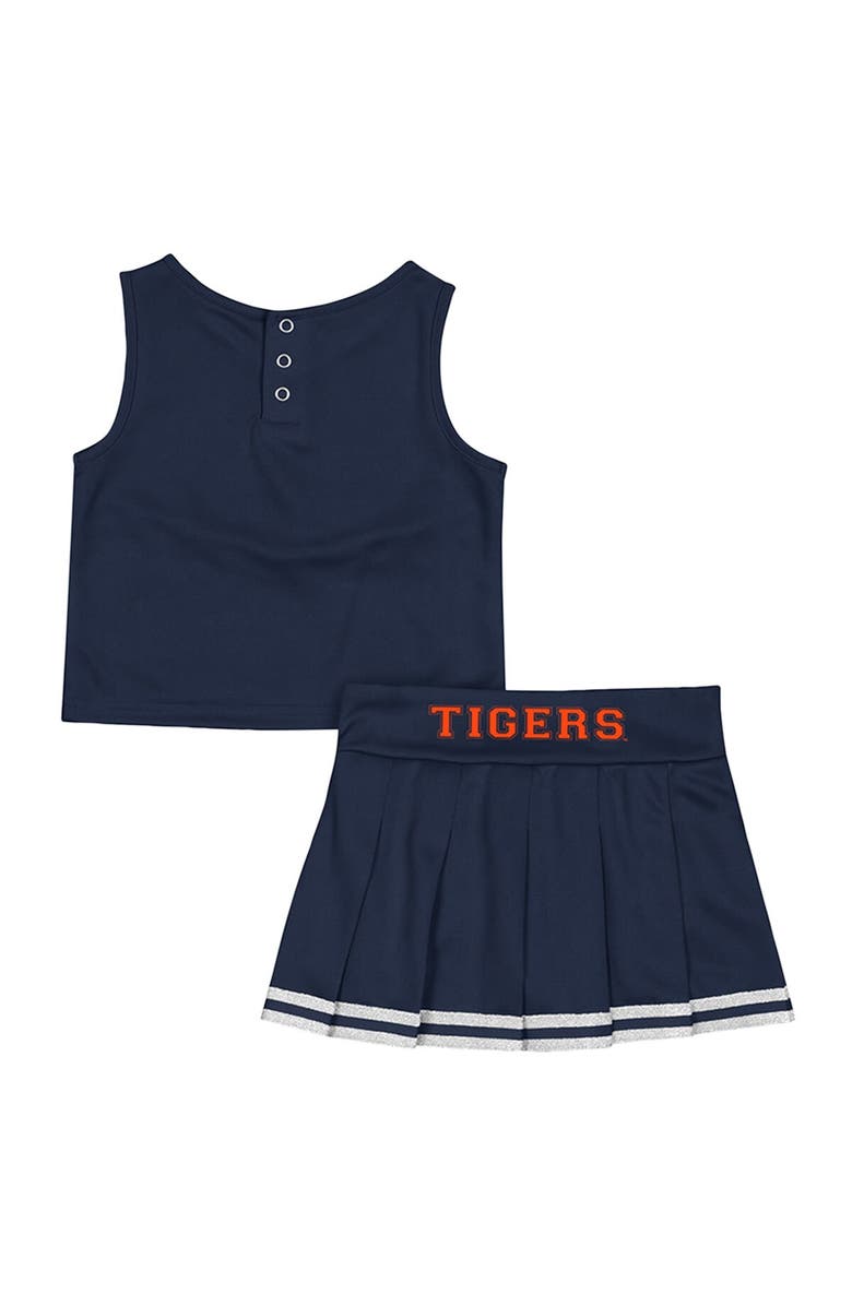COLOSSEUM Girls Toddler Colosseum Navy Auburn Tigers Time For Recess Cheer Top & Skirt Set, Alternate, color, Navy
