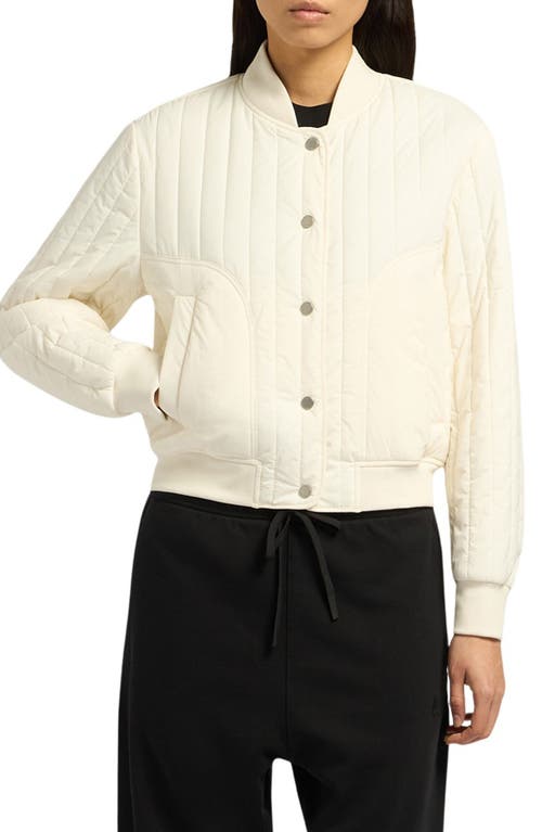 Moose Knuckles Fairhaven Quilted Ripstop Bomber Jacket In Plaster