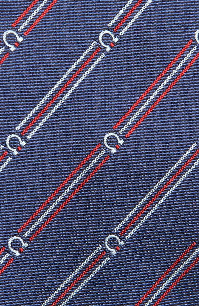 FERRAGAMO Vatica Gancio Stripe Silk Tie, Alternate, color, 