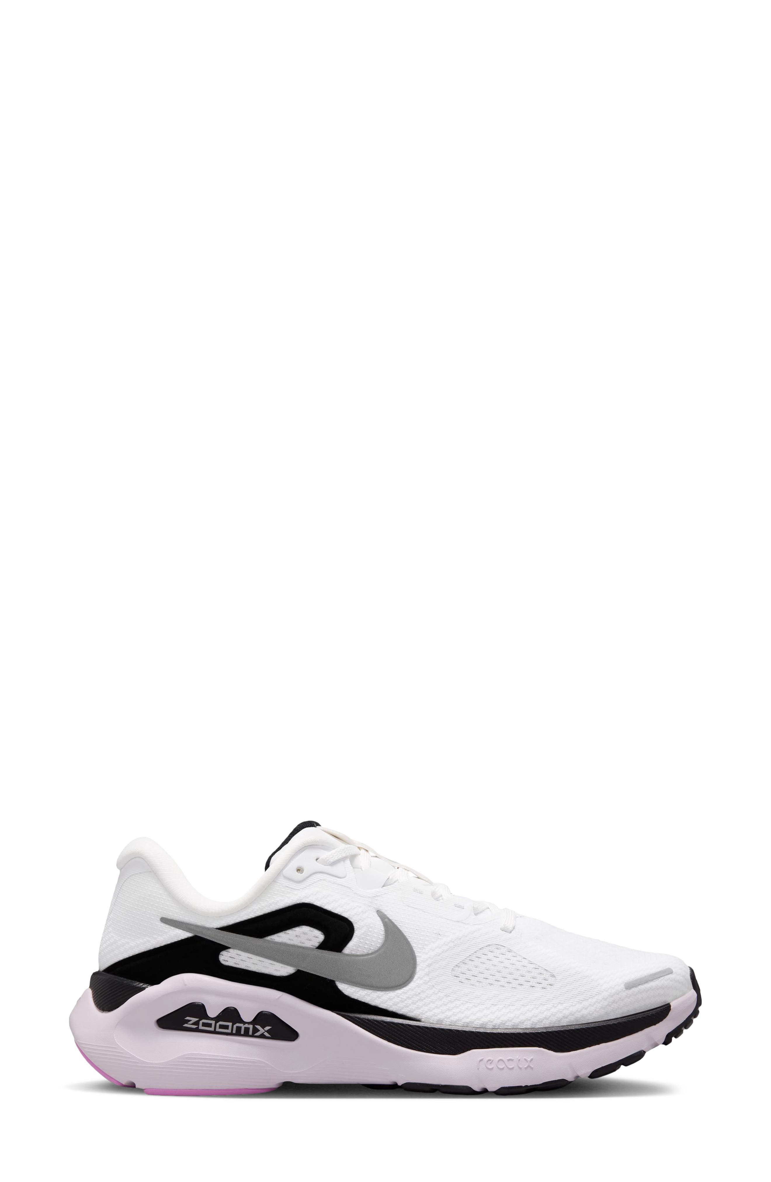 Structure Plus Running Shoe, Alternate, color, WHITE/ SILVER-BLACK