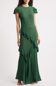 Reformation Camila Handkerchief Hem Midi Dress