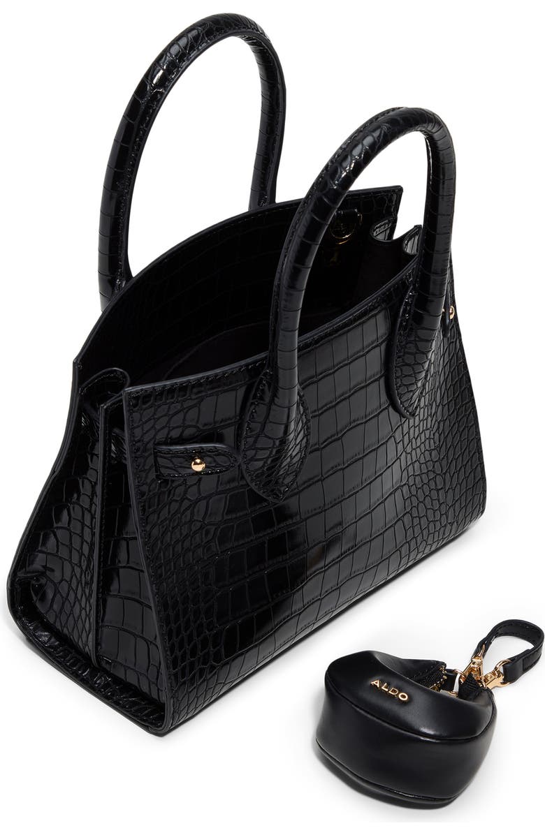 ALDO Aureliee Top Handle Bag, Alternate, color, Black