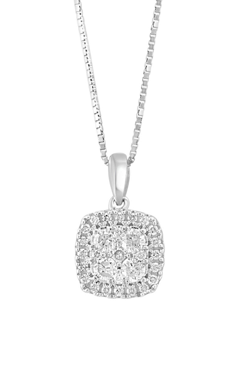 EFFY Diamond Stud Earrings & Pendant Necklace Set, Alternate, color, White