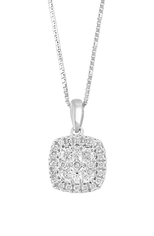 Effy Diamond Stud Earrings & Pendant Necklace Set In White