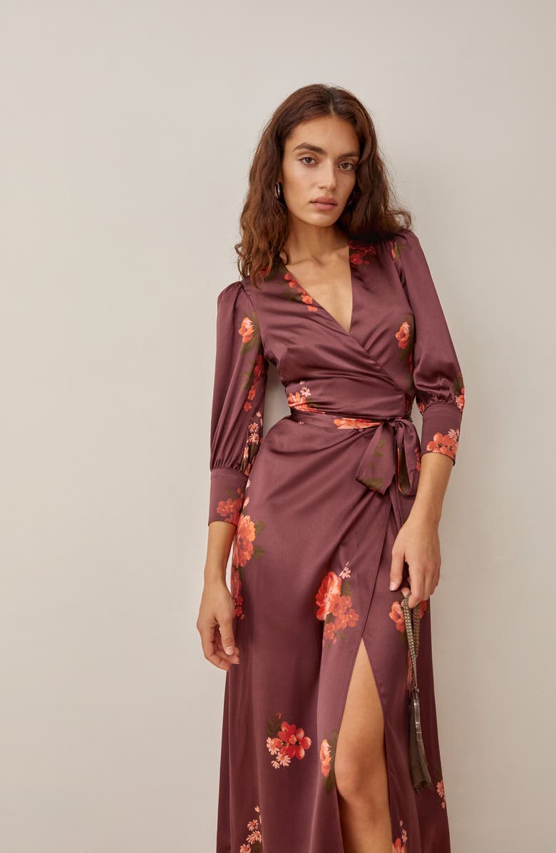 Reformation Merrick Long Sleeve Floral Dress, Alternate, color,