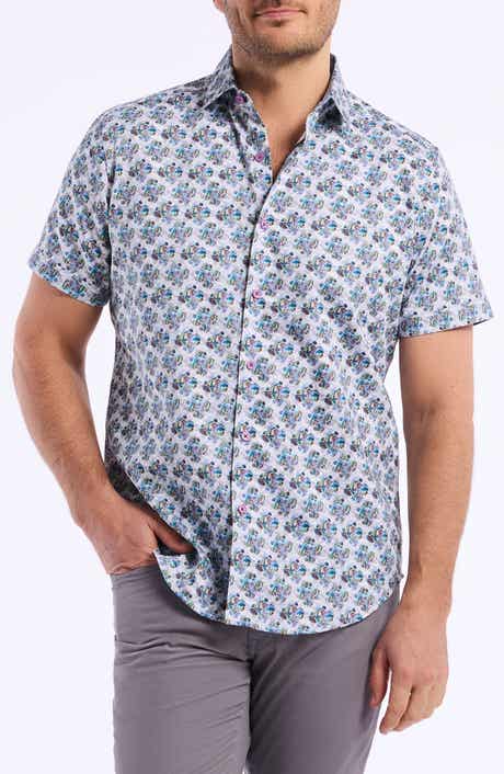 Robert Graham Lowndes Short Sleeve Cotton Dress Shirt