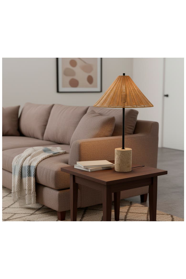 Rayne Table Lamp, Alternate, color, BROWN