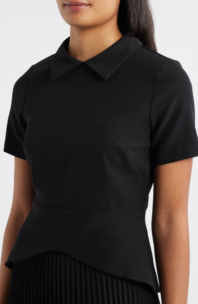 Julia Jordan Mixed Media Dress, Alternate, color, Black