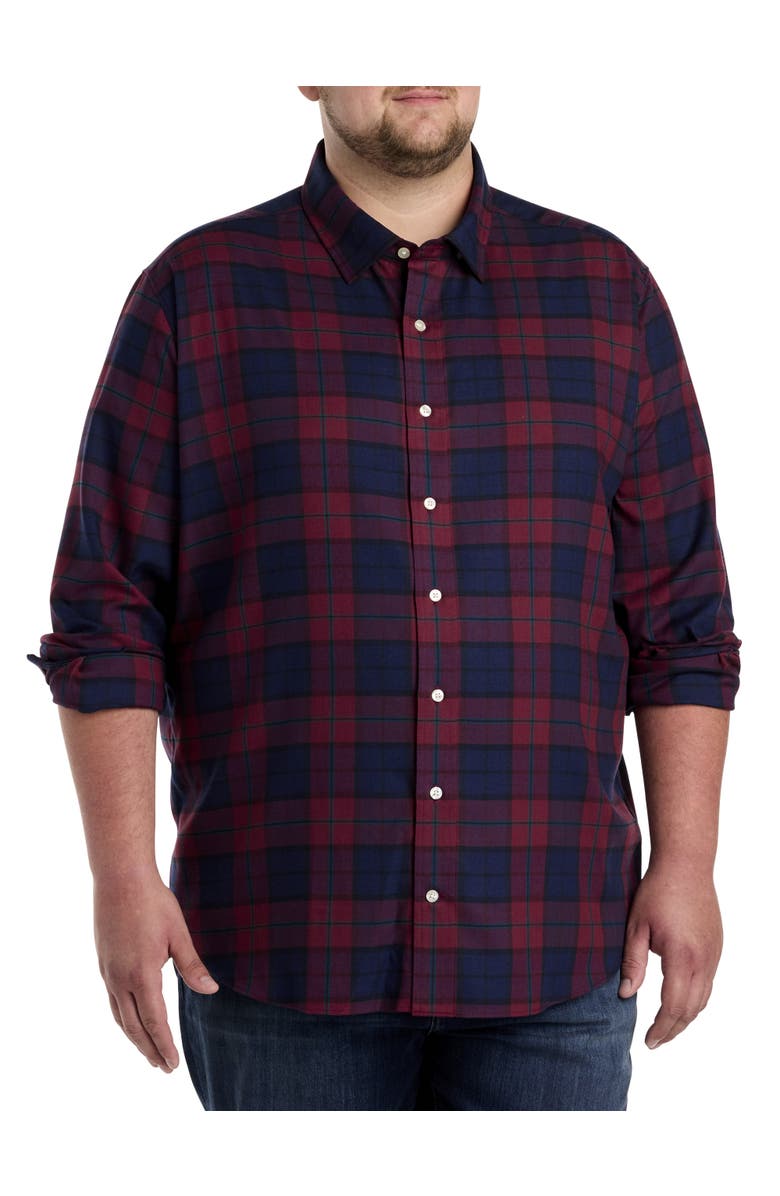 vineyard vines Big 
Tall Plaid Flannel Sport Shirt, Main, color, 