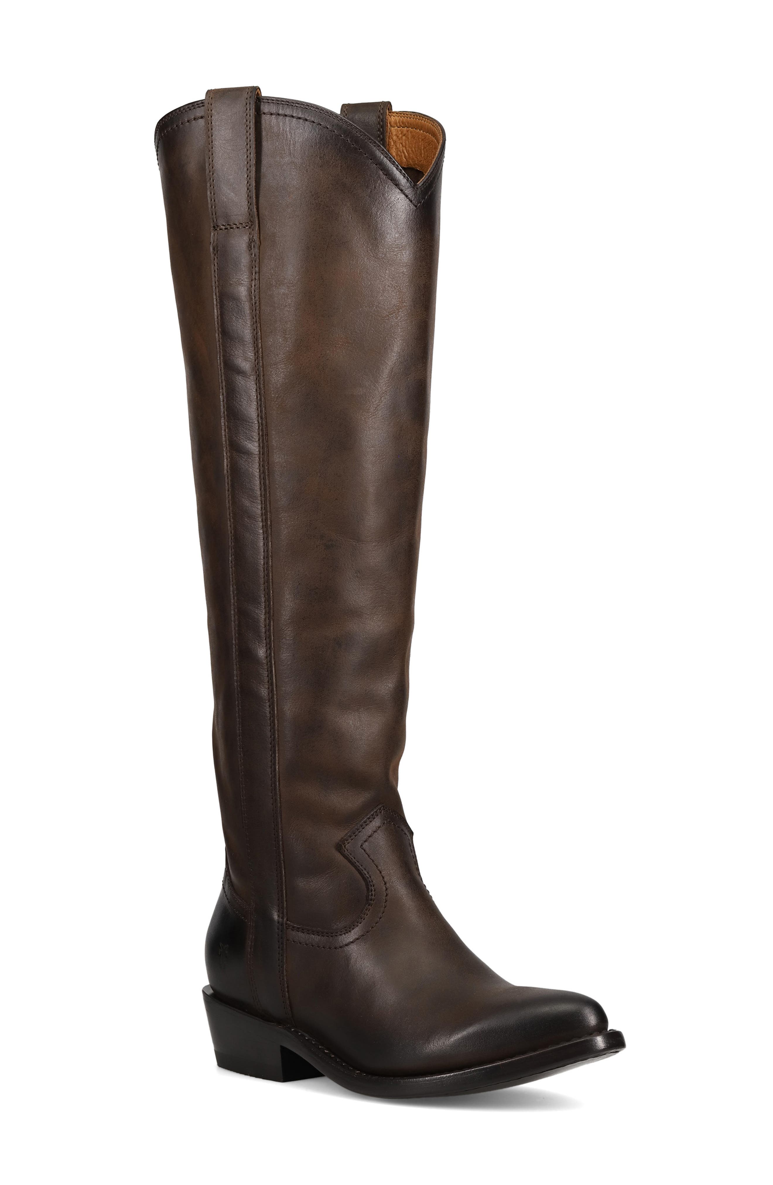 Billy Softy Tall Western Boot, Main, color, BROWN