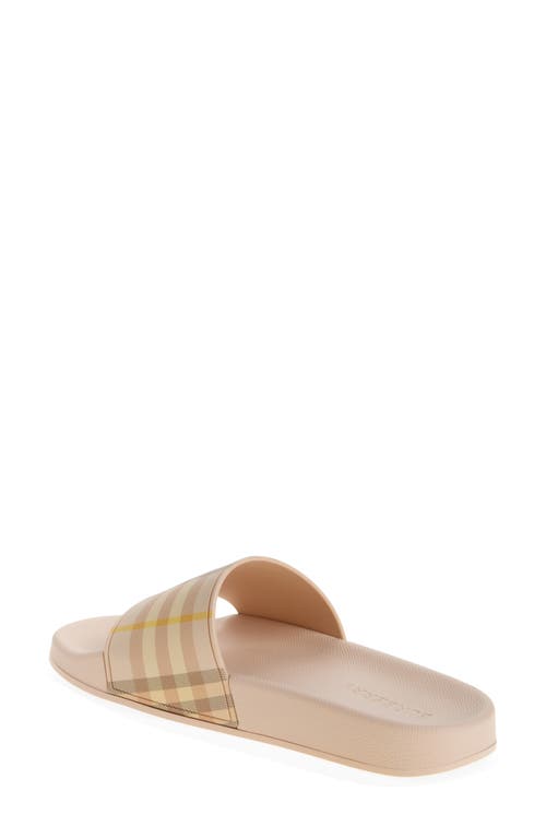 Burberry Furley Check Slide Sandals In Neutral