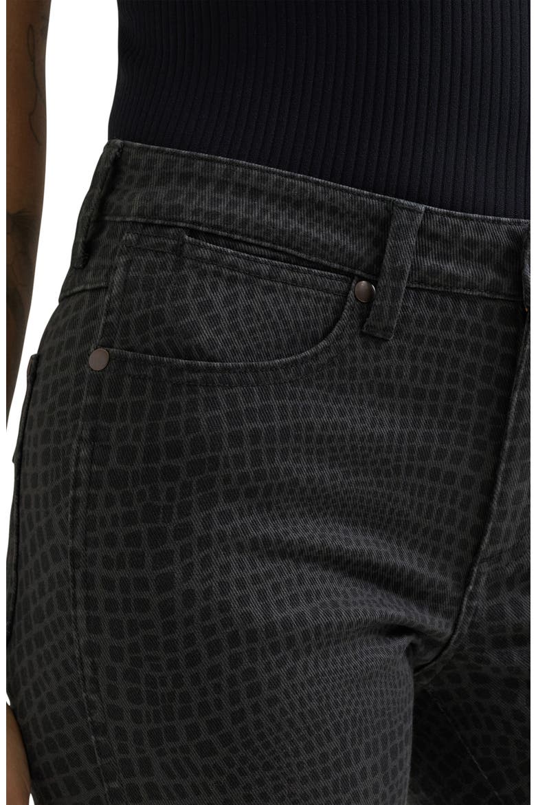 Western High Waist Bootcut Jeans, Alternate, color, CROC PRINT