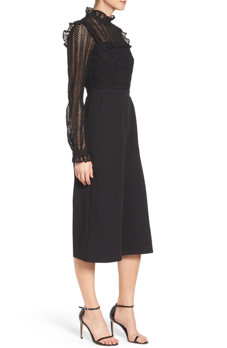 Adelyn Rae Mixed Media Jumpsuit, Alternate, color, 