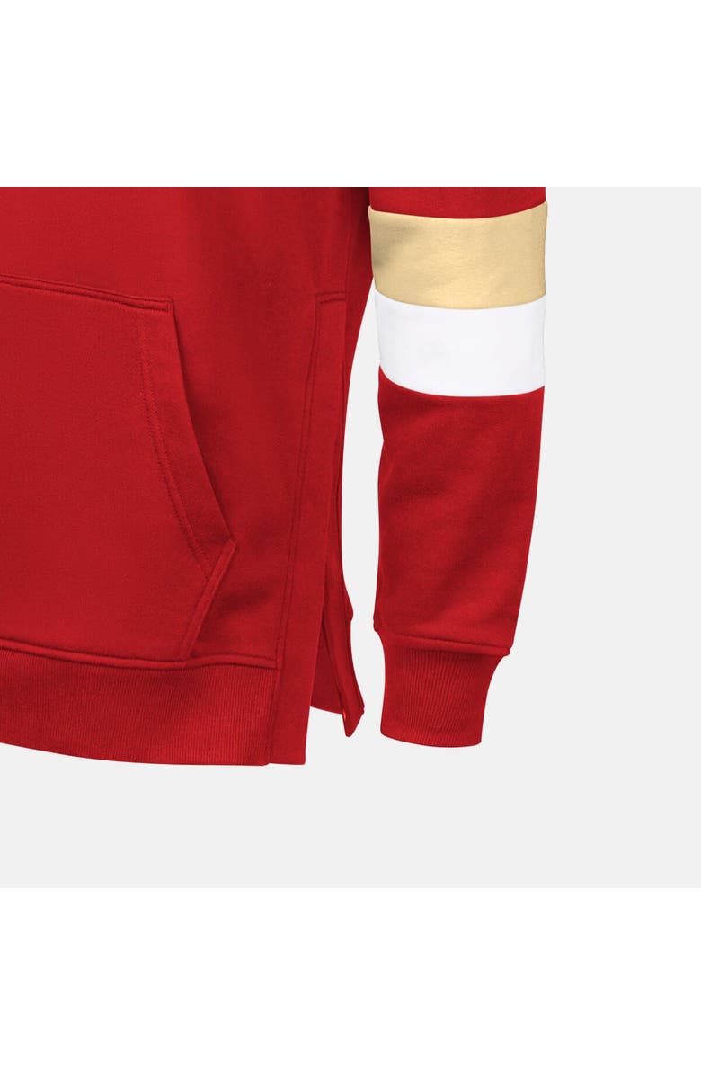 G-III SPORTS BY CARL BANKS Men's G-III Sports by Carl Banks Scarlet/Gold San Francisco 49ers Adaptive Faceoff Pullover Hoodie, Alternate, color, 