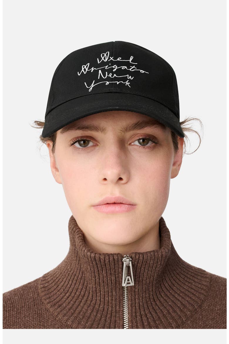 Scribble New York Cap, Alternate, color, Black