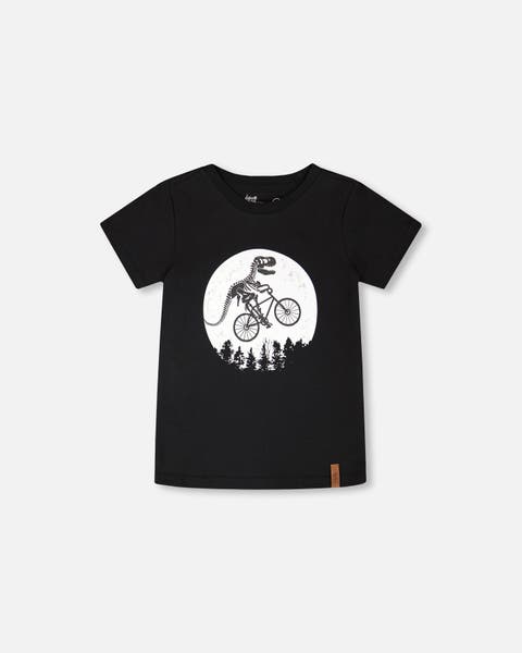 Organic Cotton Jersey Dino On Bike T-Shirt (Toddler, Little Kid & Big Kid)