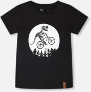 Deux par Deux Organic Cotton Jersey Dino On Bike T-Shirt