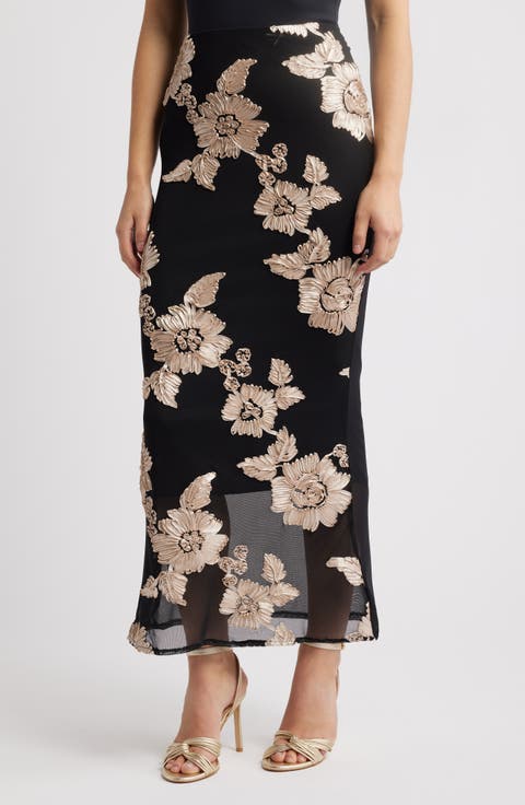 Vivica Floral Soutache Skirt