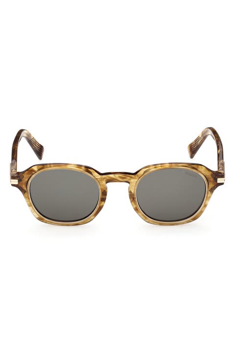 47mm Round Sunglasses