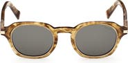 ZEGNA 47mm Round Sunglasses
