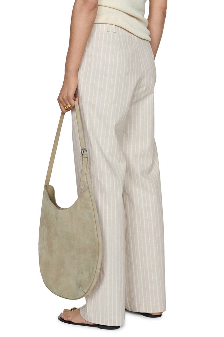 Stripe Straight Leg Pants, Alternate, color, BEIGE