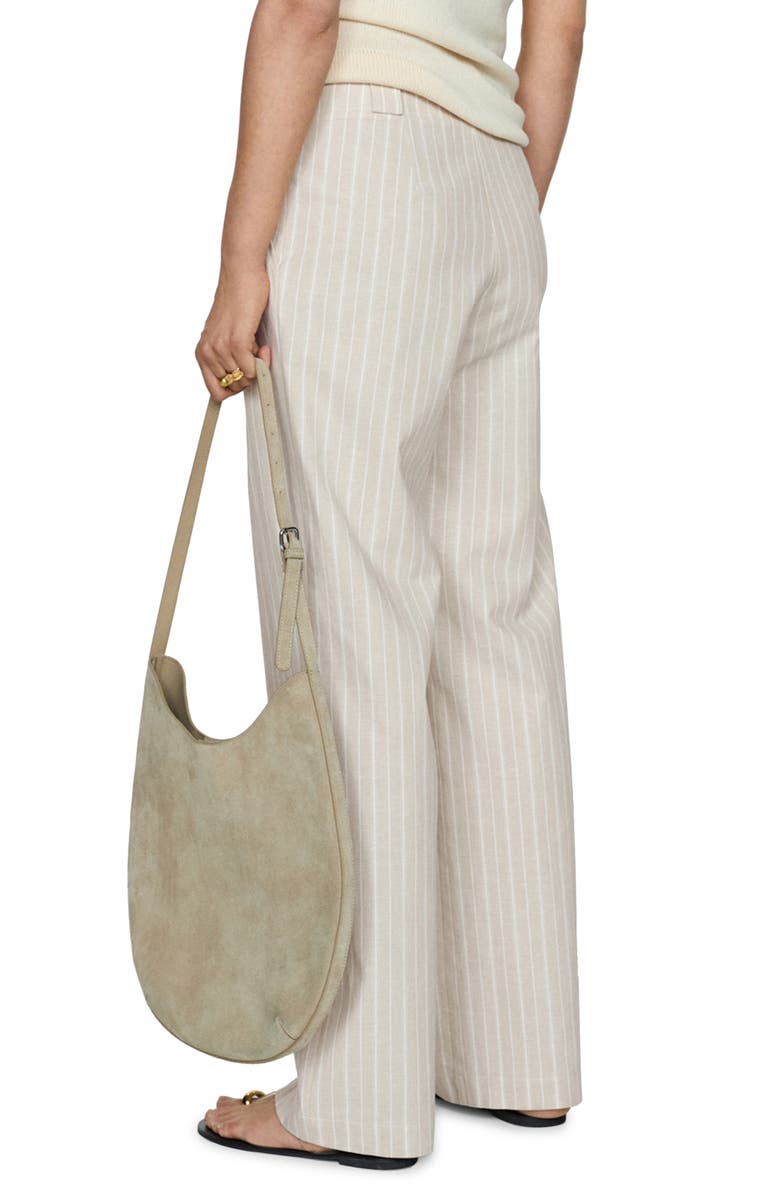 MANGO Stripe Straight Leg Pants, Alternate, color,