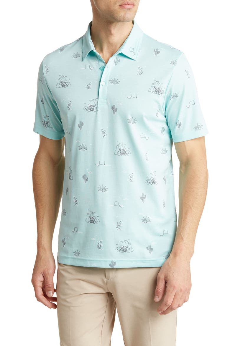 All The Tacos Polo, Main, color, HEATHER TURQUOISE