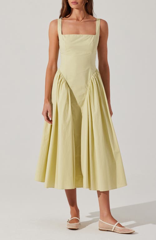Astr The Label Vinya Cotton Dress In Pistachio