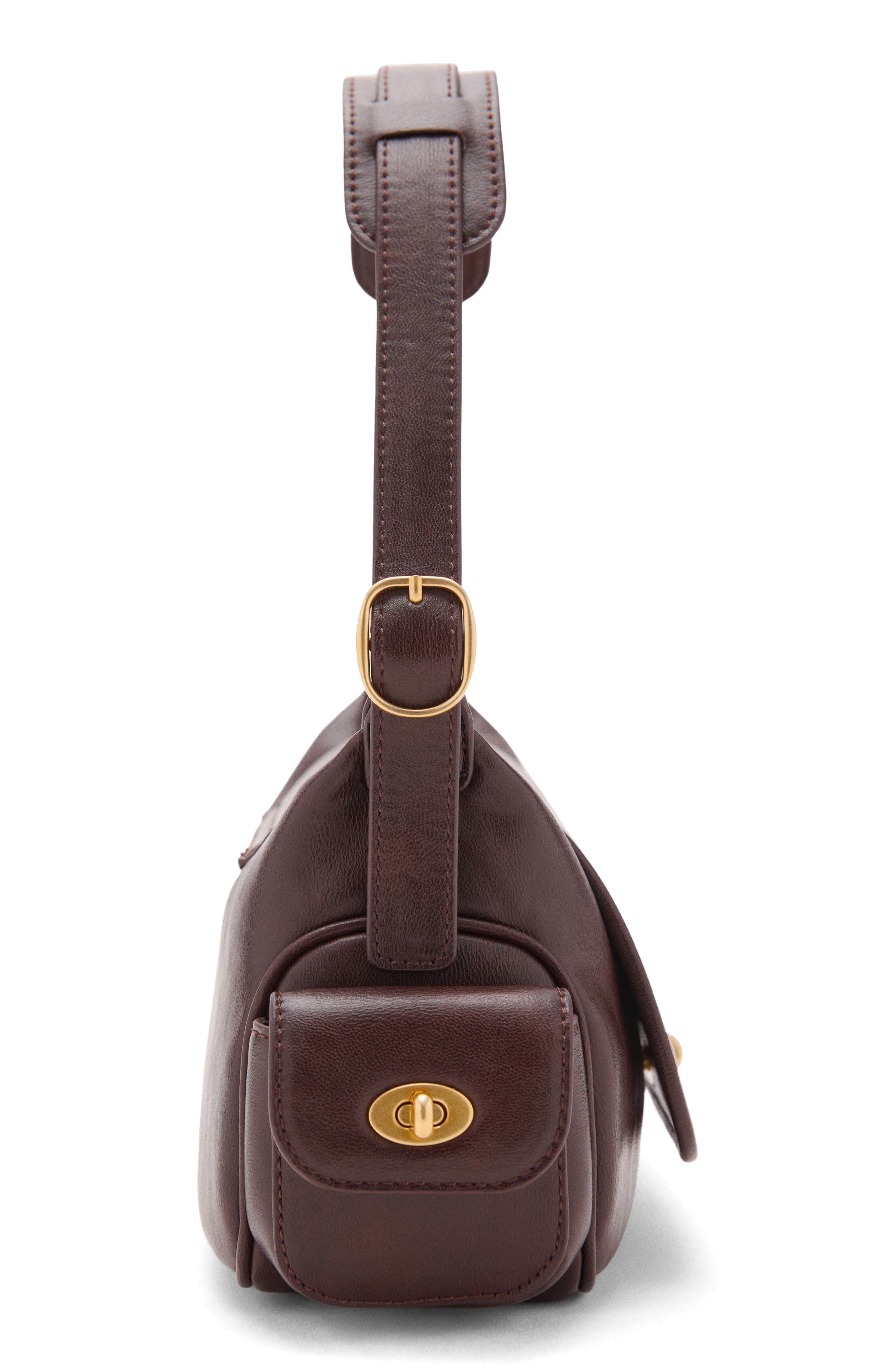 MANGO Faux Leather Shoulder Bag, Alternate, color, 