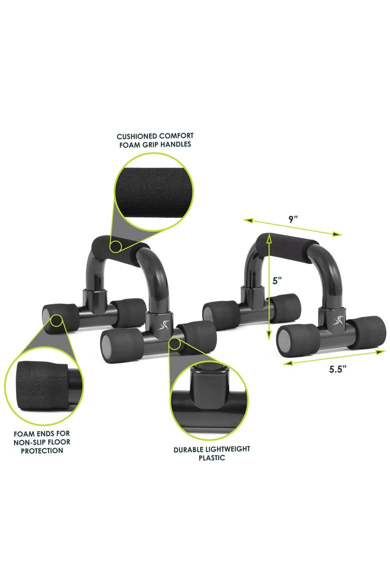 Push Up Bars, Alternate, color, Black