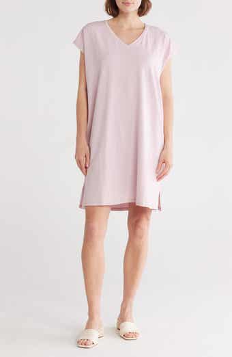 Eileen Fisher V-Neck Stretch Cotton Dress