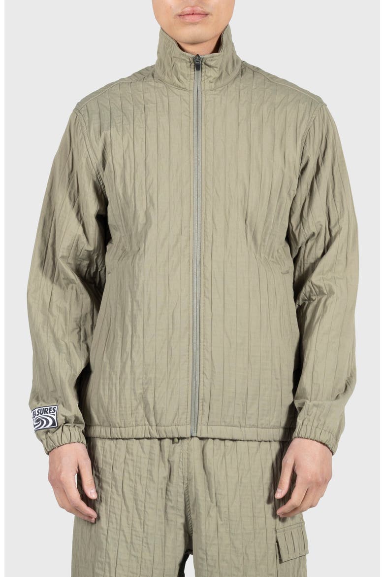 Rescue Pleated Track Jacket, Main, color, OLIVE