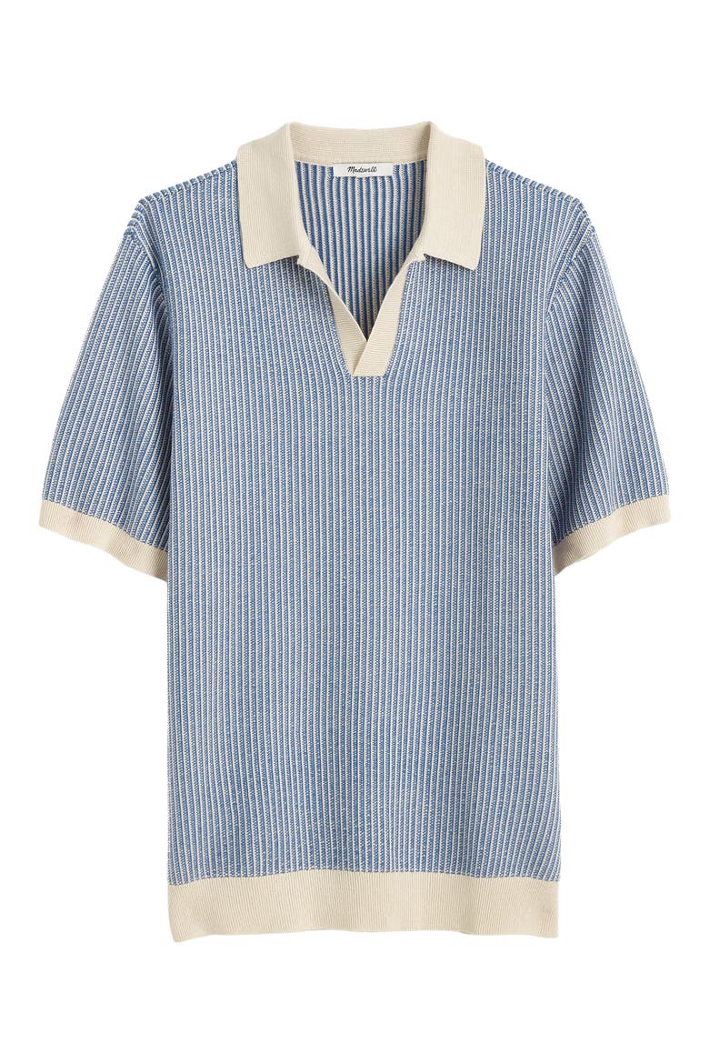 Johnny Collar Tuck Stitch Polo, Alternate, color, DOVE