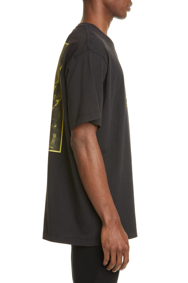 Halftone Oversize Graphic T-Shirt, Alternate, color, BLACK YELLOW