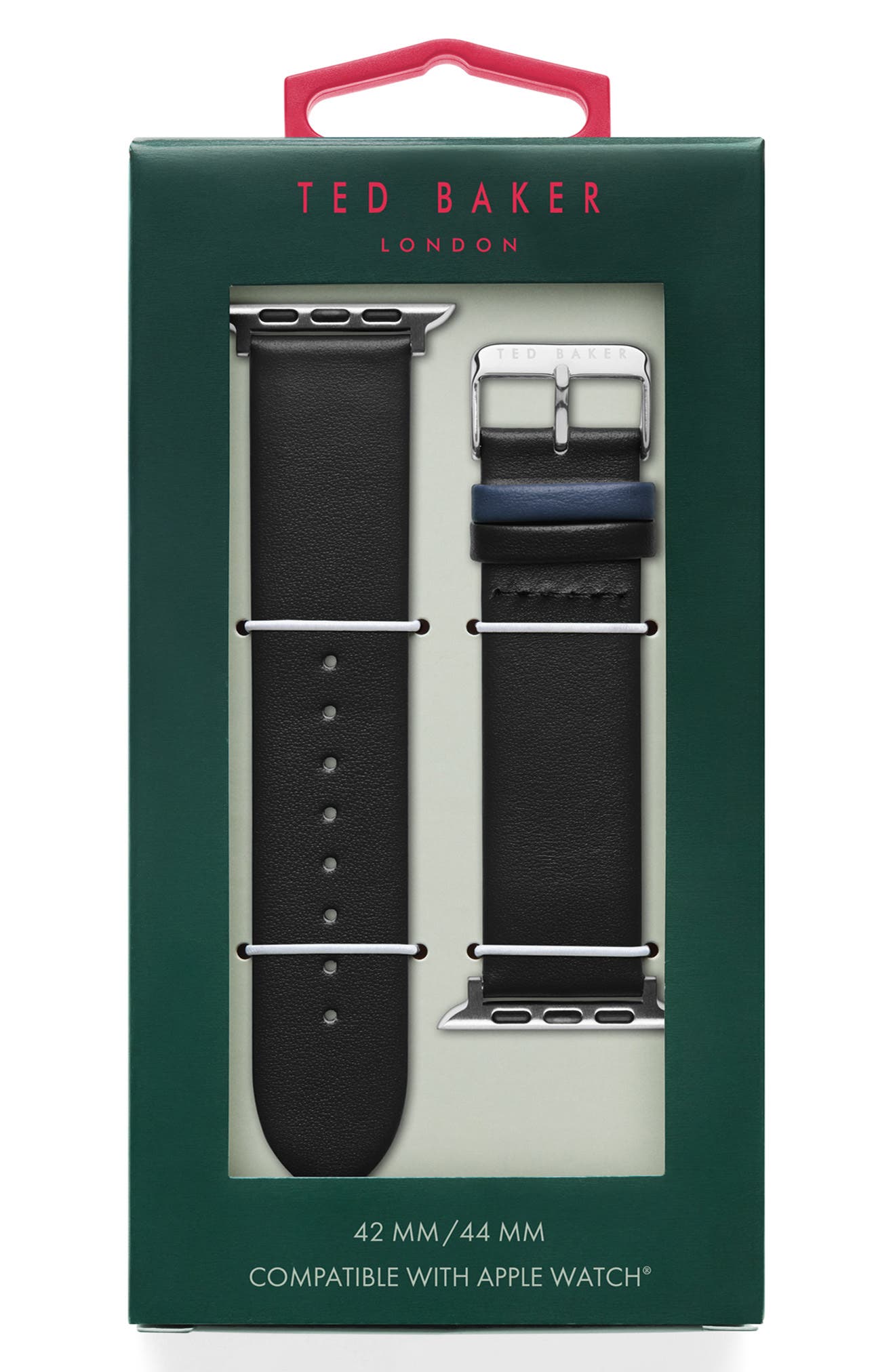 Ted Baker Colorblock Leather 22mm Apple Watch® Watchband (Men) | Nordstrom
