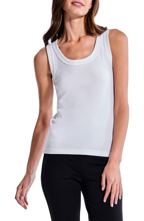NIC+ZOE Perfect Knit Rib Scoop Neck Tank in Paper White