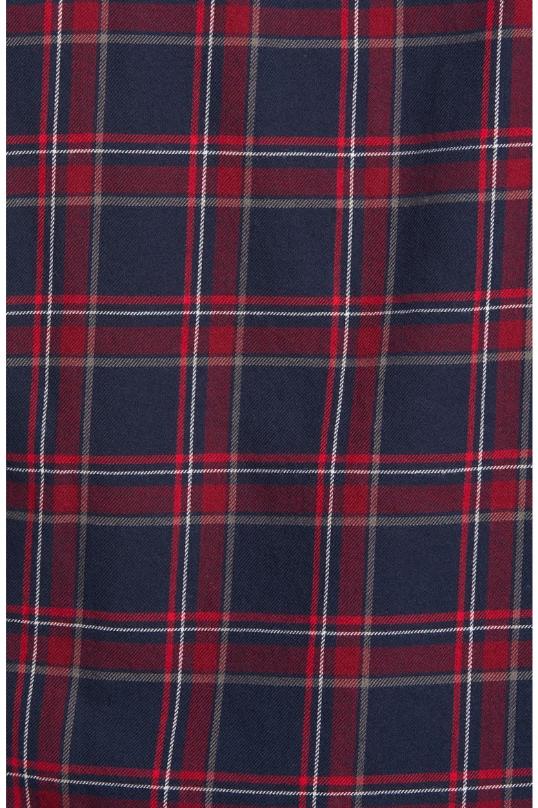 Rikard Slim Fit Plaid Flannel Button-Down Shirt, Alternate, color, DARK RED