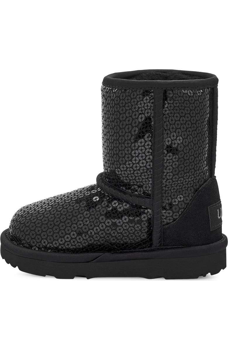 UGG<sup>®</sup> Kids' Chunky Sequin Classic Water Resistant Short Boot, Alternate, color,