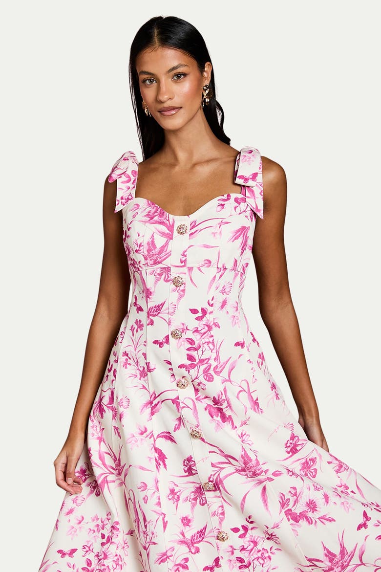 Panelled Fit And Flare Midi Dress, Alternate, color, Ivory