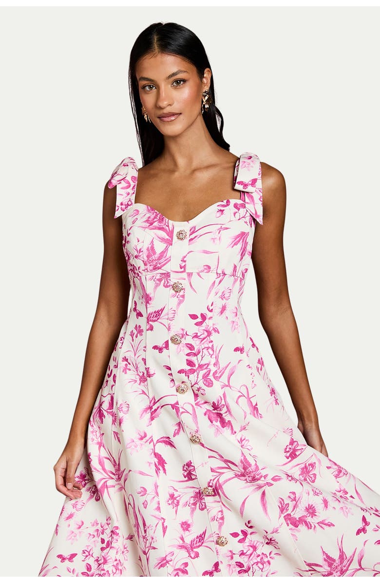 Coast Panelled Fit And Flare Midi Dress, Alternate, color, Ivory