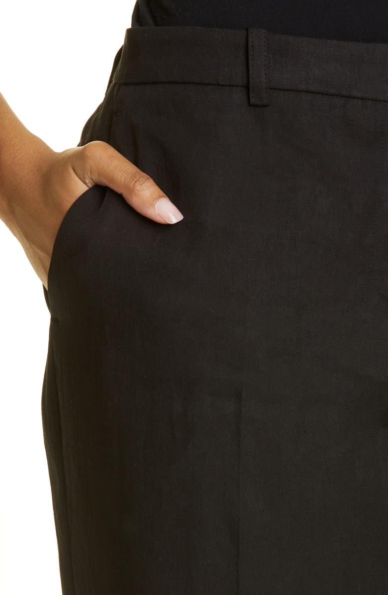 Michael Kors Collection Carolyn Linen Straight Leg Pants, Alternate, color, 