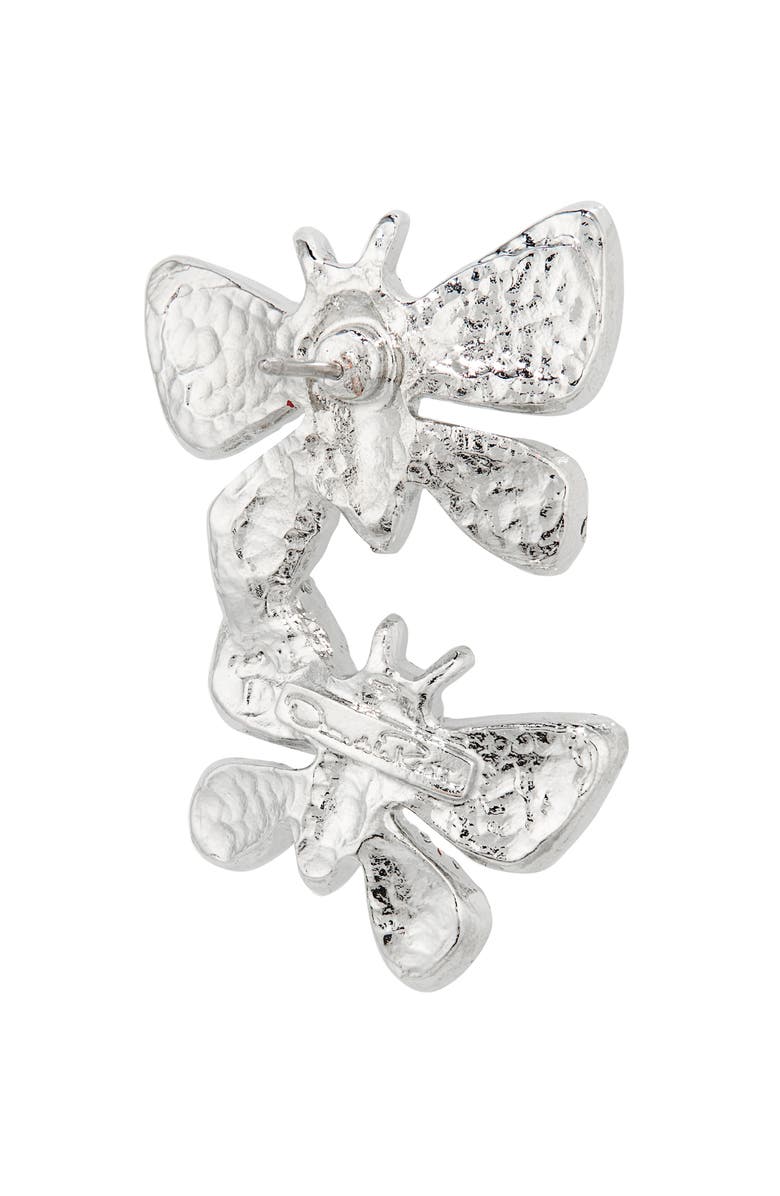 Oscar de la Renta Crystal Butterfly Earrings, Alternate, color, 